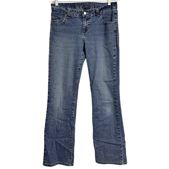 Fubu The Collection Jeans Womens 9/10 Blue Denim Bootcut Stretch Casual - Picture 1 of 12